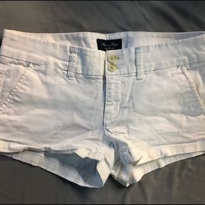 AEO White Denim Shorts
